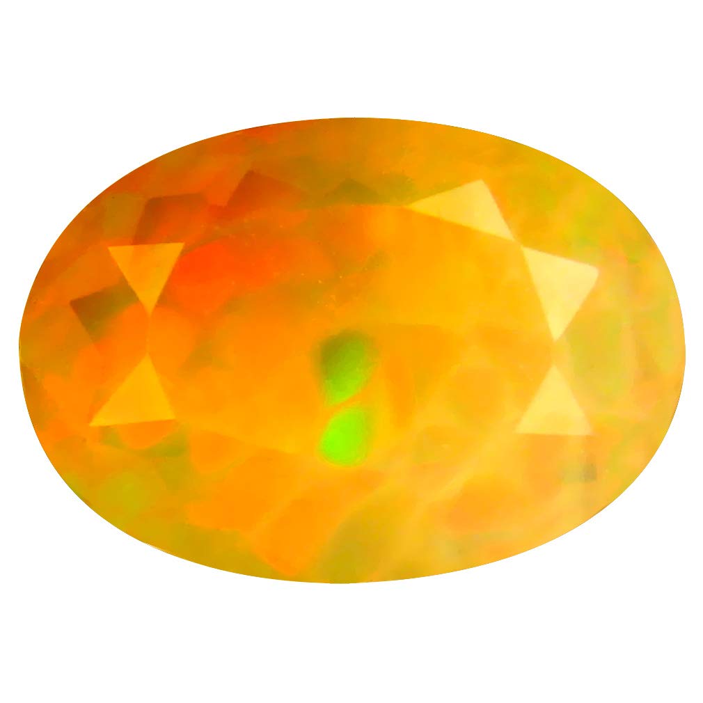 1.55 ct Oval Cut (11 x 7 mm) Un-Heated Transparent Quality Ethiopian Welo Rainbow Opal Natural Loose Gemstone