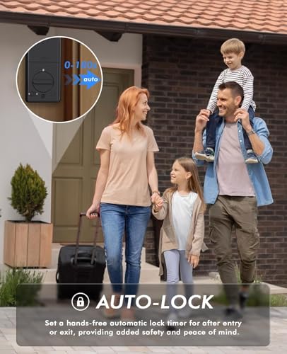 Asidrama Smart Fingerprint Door Lock Deadbolt with Keypad - Keyless Entry via Biometric, APP, Code, Keys & Card for Bedroom, Office, Hotel, Apartment - Black