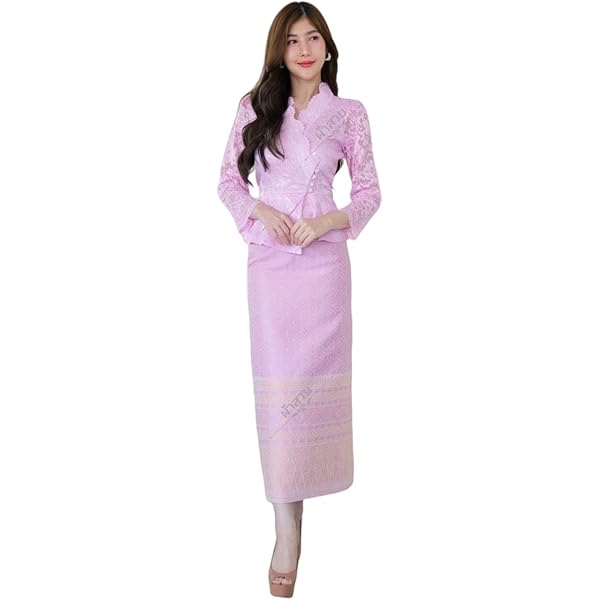 laos silk dress Lao Luang Prabang silk