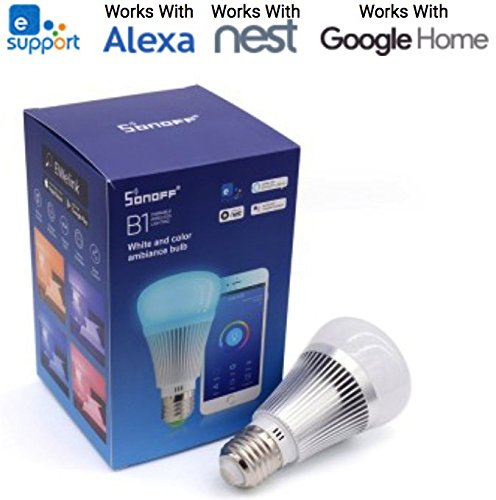 Sonoff B1 LED Color Bulb, Wireless Smart Home Automation Works with Alexa & more