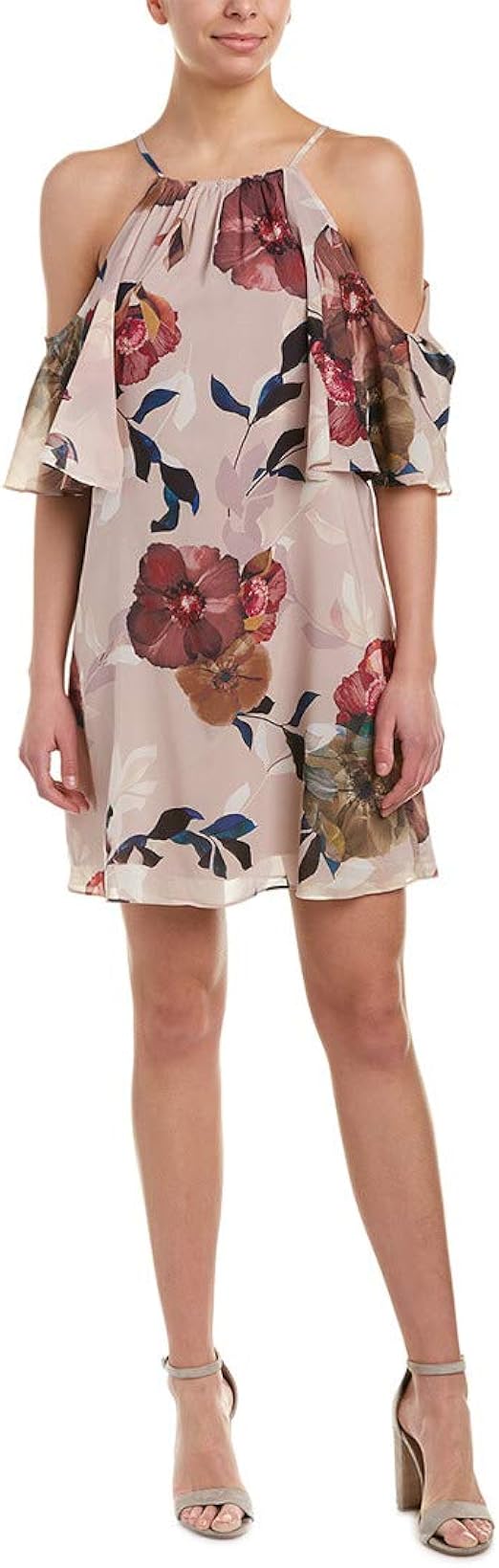 Trina Turk Women's Seraphima Faye Floral Cold Shoulder Dress at Amazon Womenâs Clothing store