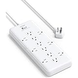 Anker Power Strip Surge Protector (2 × 4000 Joules), PowerExtend Strip 12 Outlets with Flat Plug, 1875W Output, 10ft Extensio