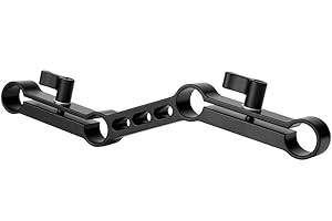 NICEYRIG Z-Shape Offset Raised 15mm Rail Rod Clamp Ajustable Levers for 15mm Rods on DSLR Camera Shoulder Rig