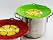 Silicone Spill Stopper & Boil Over Guard. 2 in 1 package (Red & Green). Spill Stopper Lid Cover. Safeguard prevent water boiling over on stove