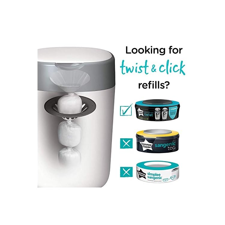 Tommee Tippee Twist and Click Advanced Nappy Bin Refill Cassettes