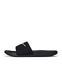 Nike Kawa Slide Sandal, Black/Metallic Gold, 6 US