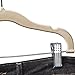 Home-it 12 PACK baby hangers with clips IVORY baby Clothes Hangers Velvet Hangers use for skirt hangers Clothes Hanger pants hangers Ultra Thin No Slip kids hangers