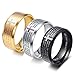 ALEXTINA 8MM Men's Stainless Steel Bible Verse Christian Lord's Prayer Cross Ring Wedding Bands Spinner Ring Laser Engraved