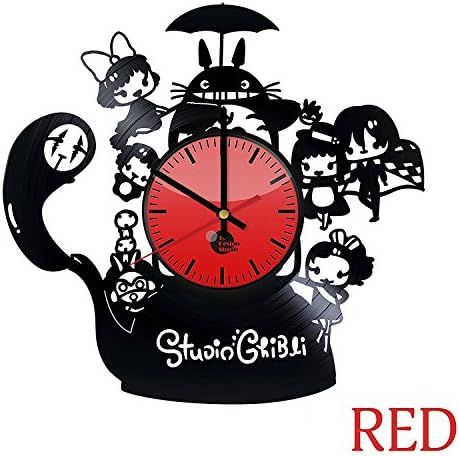 Studio Ghibli Heroes Vinyl Record Clock – Unique and Stylish Gift Idea – Perfect present for birthday, anniversary, wedding, Valentine’s Day – Modern Décor for any space