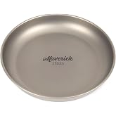 Maverick Cycles Ti Camping Plate, Lightweight Plate for Hiking, Backpacking, Small, Silver