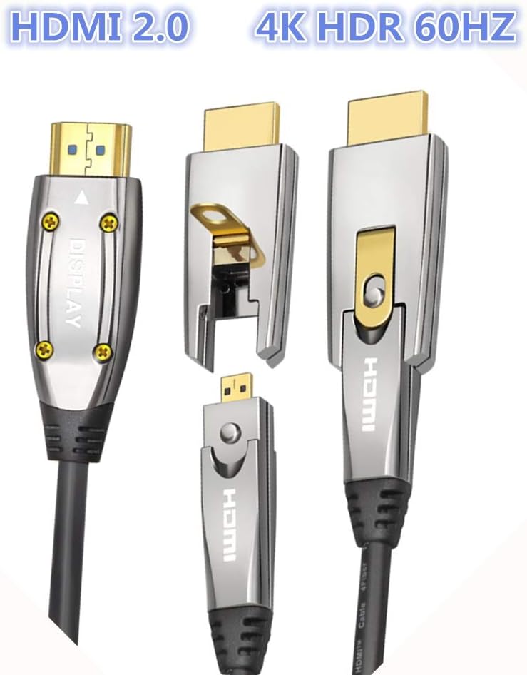 100 Brand New With Original Quality Hdmi Fiber Optic Cable 164ft Easy Installed Detachable Cable 18gbps High Speed Cable 2 0 4k 60hz Fiber Optic Arc Hdr10 3d Imax Dolby Vision Hdcp2 2 4 4 4 Ultrapro Hdmi 164ft 50m Best Service Sice Si Org