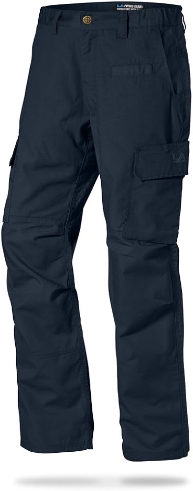 LA Police Gear Mens Urban Ops Tactical Cargo Pants - Elastic WB - YKK Zipper - Navy - 42 x 30: Clothing