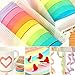 20 Rolls Washi Tape, Decorative Washi Tapes DIY Rainbow Sticker Sticky Paper Masking Adhesive Tape Scrapbooking Phone DIY Decoration Set 10 Colors 20 Rolls