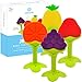Baby Teether Toys (4 Pack) - Soft Silicone Fruit Teething Toys Set For Toddlers & Infants, Baby Gum Massager by Ashtonbee