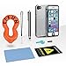 EFFUN iPhone 7 Waterproof Case, IP68 Certified Waterproof Underwater Cover Dustproof Snowproof Shockproof Case with Cell Phone Holder, PH Test Paper, Stylus Capacitive Pen and Floating Strap Black