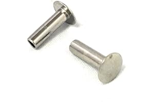 RING BINDER DEPOT SEMI-Tubular Rivets, 9/16 inch, 100 Pack, White