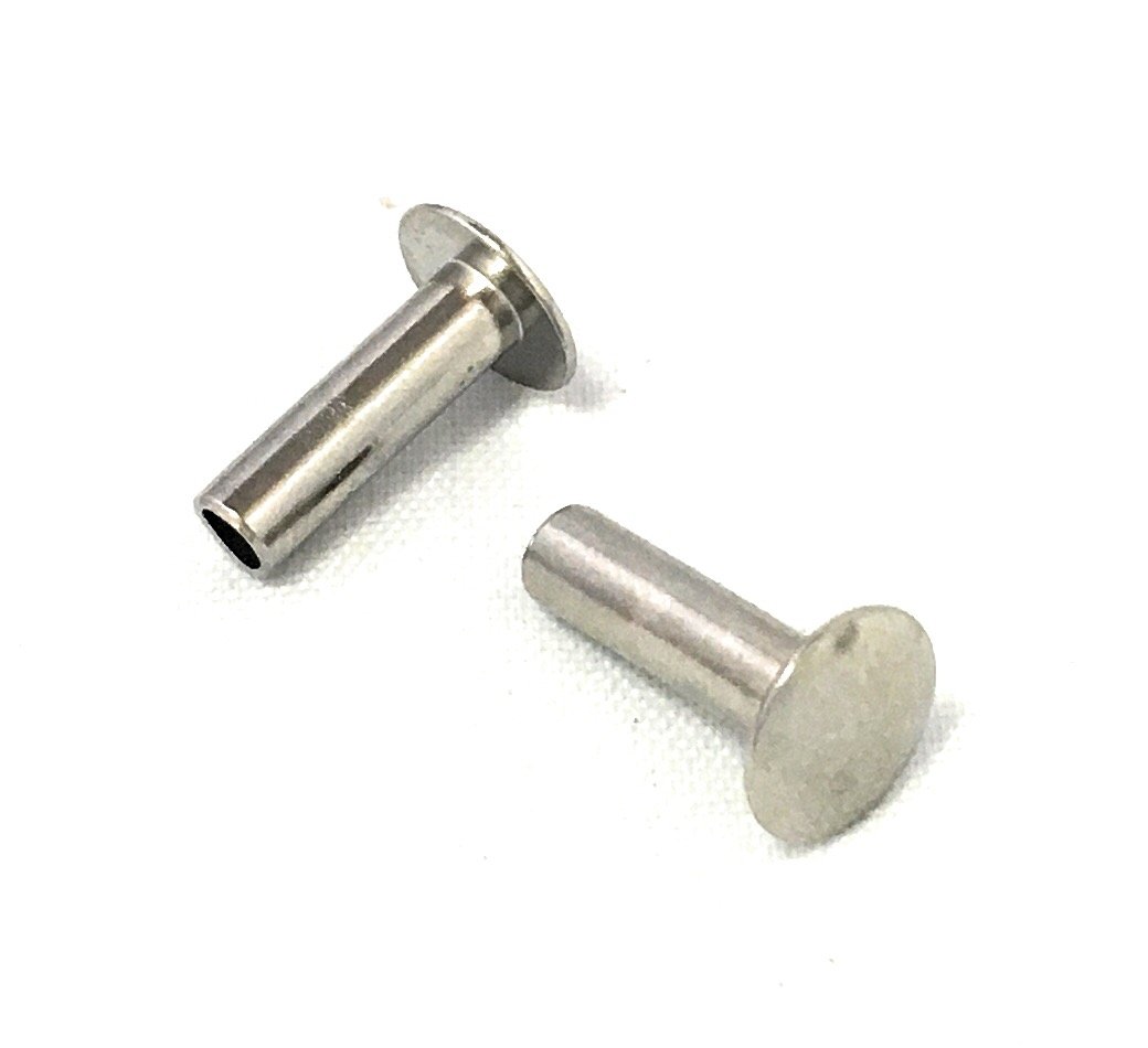 SEMITubular Rivets, 8/16 inch, 100 Pack, Nickel