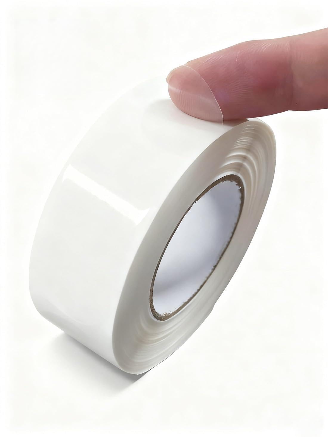 Photo 1 of 1-inch Clear Round Stickers - 500 Pieces Envelope Closure Stickers Clear Adhesive dots for Gift Bags, Boxes Tear-Off Closure Waterproof Labels Mailing, Packaging Supplies Envelope Seals