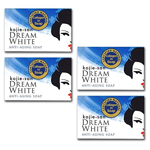 Kojie San 4 Pack Kojic Dream Soap For Whitening Lightening Anti-Aging Anti Wrinkle 65 gram Kojie San 4 Pack Kojic Dream Soap For Whitening Lightening Anti-Aging Anti Wrinkle 65 gram