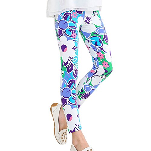 Weixinbuy princess girls floral print pants slim fall l…