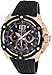 Seiko Men's SPC074 Velatura Rose Gold Tone Black Resin Strap Twin Date Chronograph Watch