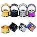 D&M Jewelry 4 Pairs Stainless Steel Double Twin Flare Flesh Tunnel Ear Plug Gauge 5/8