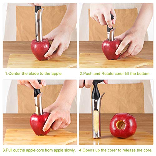 Pineapple Corer Apple Corer Remover Peeler Set LUXEAR Trio Peeler Set Multi-Functional Manual Stainless Steel Kitchen fruit peeler set Essentials for Home and Kitchen Set of 3