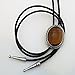 SELOVO Native American Bolo Tie Genuine Leather Western Simulated Tiger Eye Stone