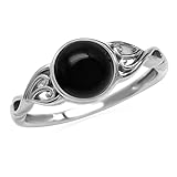 Silvershake 7mm Natural Black Onyx 925 Sterling