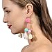 Fan Shape Tassels Dangle Stud Earrings For Women's Girls Bohemia Ethnic Eardrop Jewellery by SUNSCSC