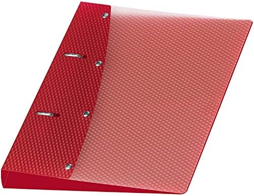 VELOFLEX Diamond 1151421 Ring Binder, Ring Binder, DIN A5, 2-Ring Mechanism, 20 mm, Polypropylene Solid Plastic, Red, Pack of 1
