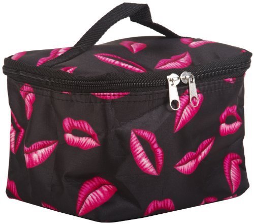 World Traveler Pink Lips Cosmetic Makeup Case