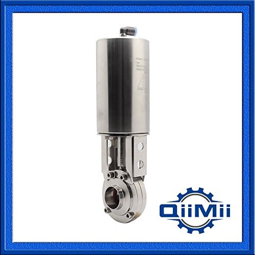 Stainless Butterfly Valve With Pneumatic Actuator 2 Inch Welded End SS304 NEW