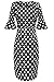 ANGVNS Women's Vintage Polka Dot Optical Illusion Bridesmaid Party Causal Dress