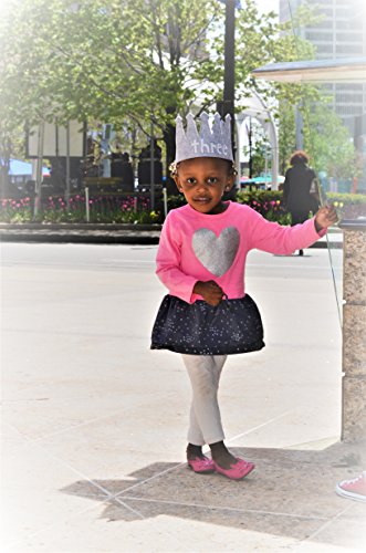 Toddler Third "three" Crown Birthday Gray White Party I am 3 B-Day Hat Girl Boy
