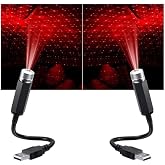 Car Roof Star Night Lights Mini Led Projection Lamp,2 Pcs Mini Led Projection Lamp Star Night Wedding Car, USB Roof Projector Night Light, Ceiling, Bedroom, Party Romantic