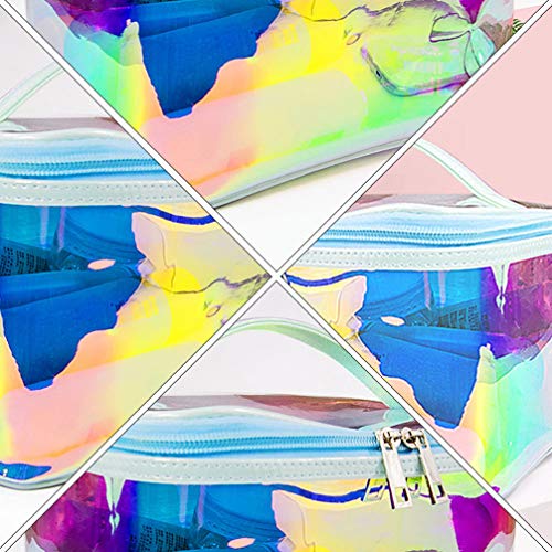 Beaupretty 1PC Holographic Transparent Large Capacity TPU Cosmetic Bag Travel Case Portable for Store Travel Home Dorm 5 Beaupretty 1PC Holographic Transparent Large Capacity TPU Cosmetic Bag Travel Case Portable for Store Travel Home Dorm