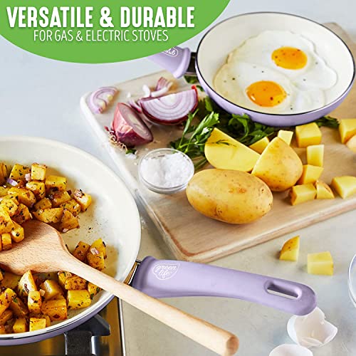 GreenLife Soft Grip Healthy Ceramic Nonstick, 16 Piece Cookware Pots