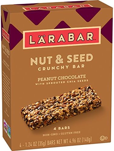 Larabar Peanut Chocolate with Sprouted Chia Seeds Nut &amp; Seed Crunchy Bar 4.96oz, pack of 1