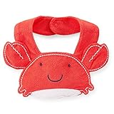 Carter's Unisex Baby Animal Face Terry Teething Bib (Crab)