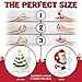Christmas Squishies Toys (4 Pcs) - Xmas Donut Squishy, Christmas Bell, Christmas Squishy Tree & Santa Squishy. Bonus Xmas Stickers and Keychains.
