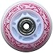 you-beat-you-land Light Up Led Inline Skates Pu Wheels Outdoor and Indoor Rubber Wheels Pack of 4 Pink-76mm