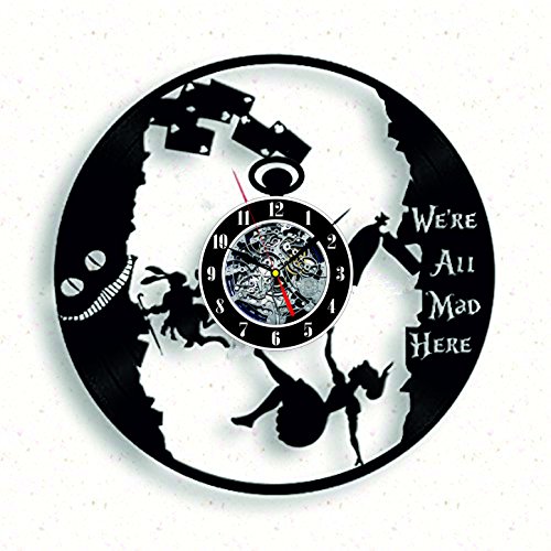 Alice in Wonderland - Vinyl Wall Clock â€“ Vinyl Record Wall Clock â€“ LikeMark Wall Clock Vinyl Decal