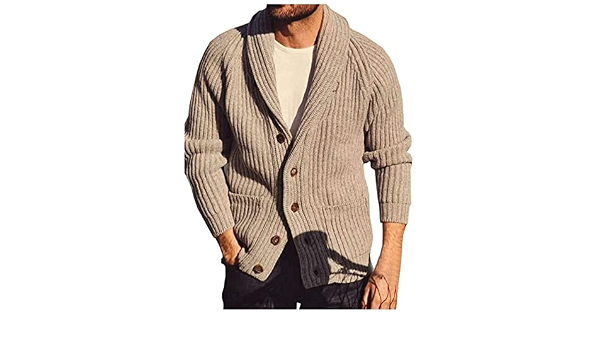 Amazon.com: Suéteres para hombre, suéter de manga larga con botones y  frente abierto, suéteres de color sólido, abrigos cálidos de invierno :  Ropa, Zapatos y Joyería