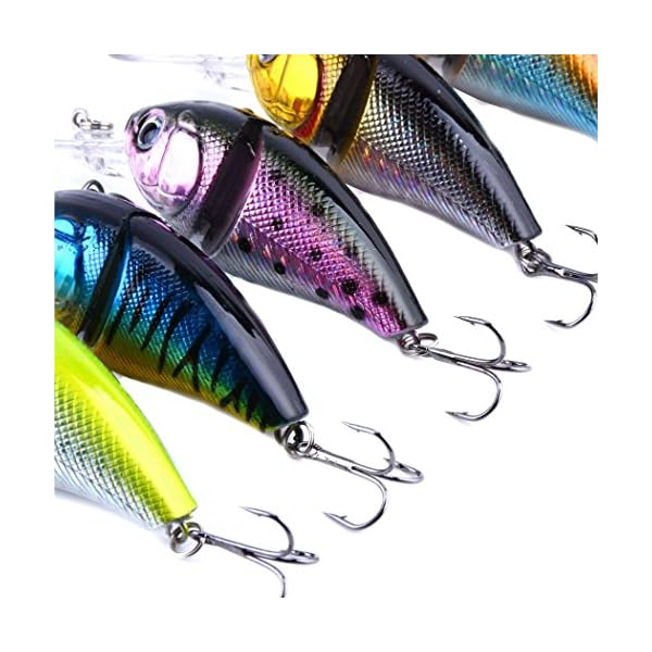 6pcslot-Jointed-Fishing-Lures-Swimbait-Crank-Bait-Hooks-Crankbaits-Tackle-85cm14g