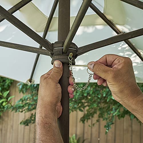 KidKraft Wooden Outdoor Sectional Ottoman & Umbrella Set with Cushions