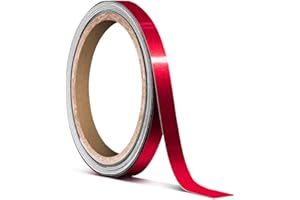 VViViD Gloss Metallic Red Air-Release Adhesive Vinyl Pinstripe Tape Roll (¼ Inch x 20ft)