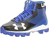 Under Armour Kids Boy's UA Hammer Mid RM Jr. Football (Little Kid/Big Kid) Black/Team Royal Athletic Shoe