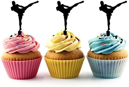 Muay Thai Kickboxing Gateau Toppers De Mariage Joyeux Anniversaire Acrylique Decor Gateau Cupcake Toppers Pour Gateau Partie Decoration 10 Pieces Amazon Fr Jeux Et Jouets