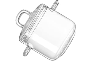 JECOMPRIS 700ml Nordic Style Glass Salad Bowl with Lid, Heat-Resistant Glass Fruit Bowl for Soup, Instant